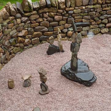 The stone balancing garden