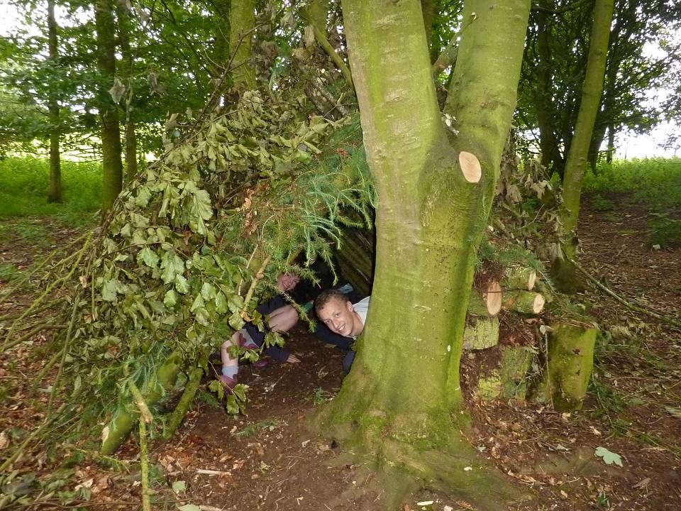 Building shelters in the wood